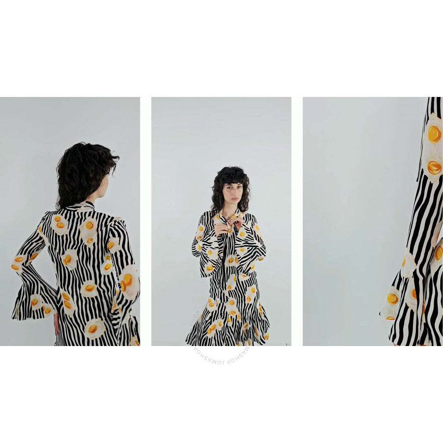 Moschino Ladies Fantasy Print Black Egg Print Dress - 3