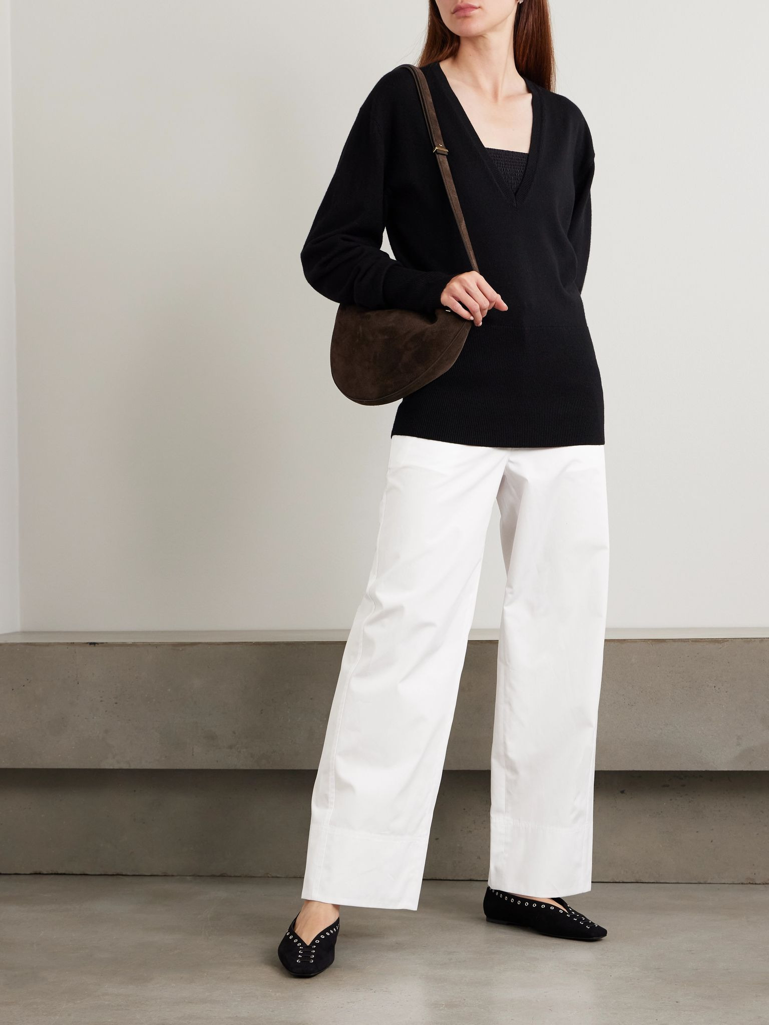 Organic cotton-poplin pants White - 2