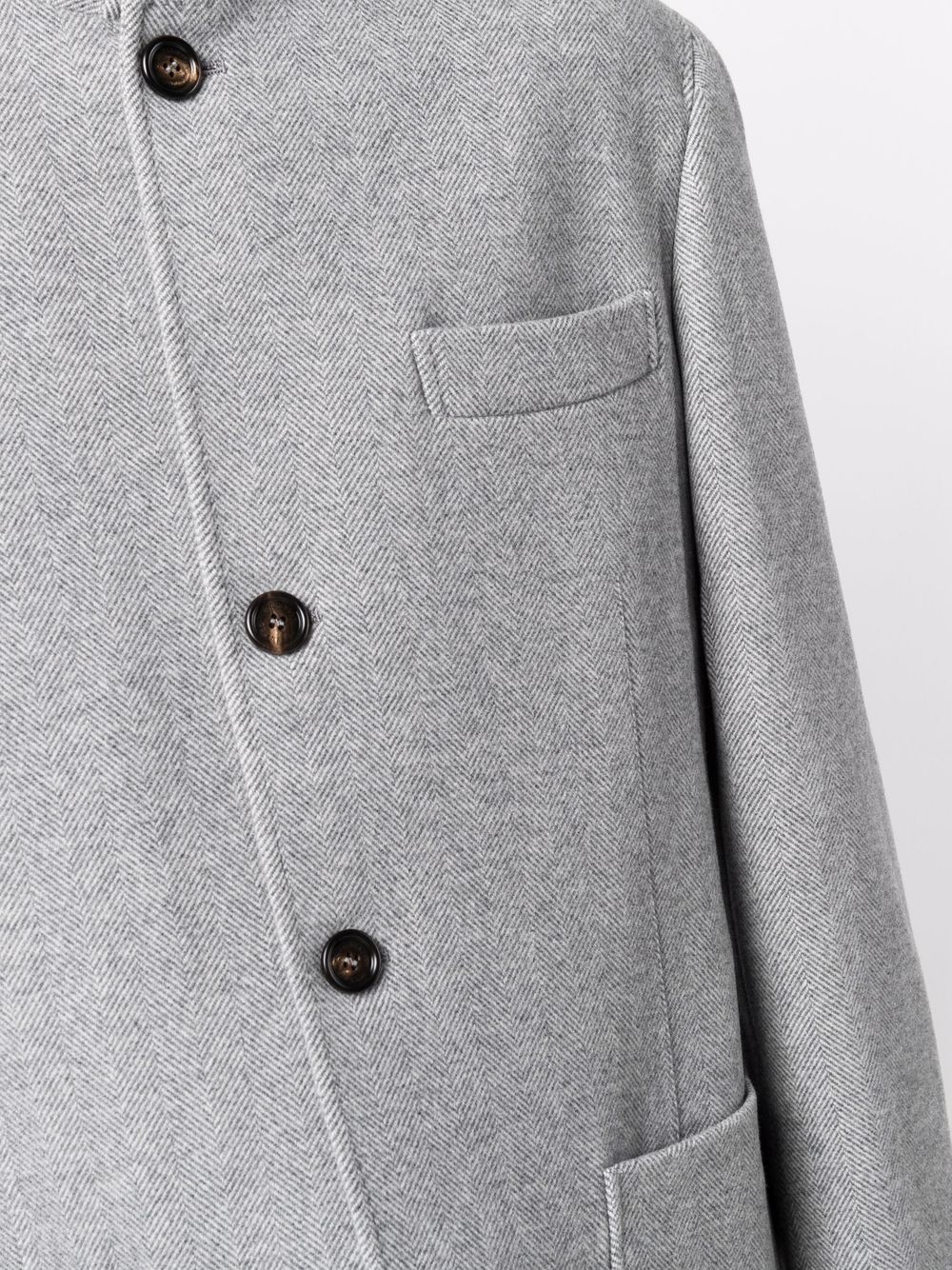 notched-lapels single-breasted blazer - 5