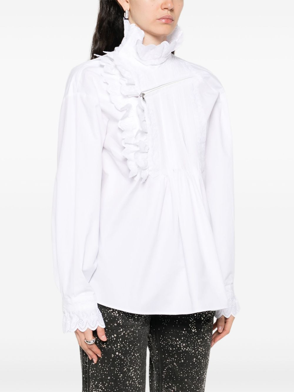 ruffled pleated shirt - 3