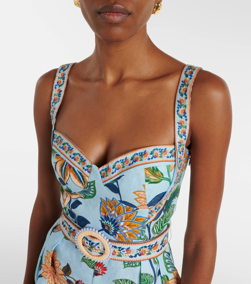 Delhi floral belted linen romper 4