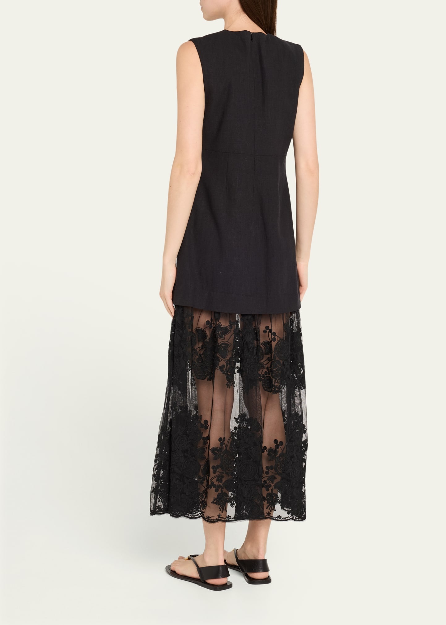 Arielle Lace V-Neck Midi Dress - 3
