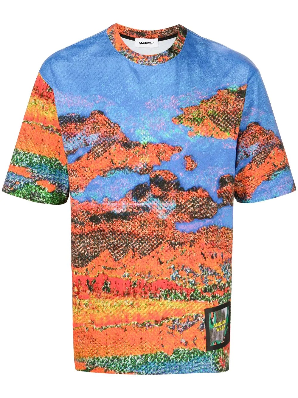 abstract-print T-shirt - 1