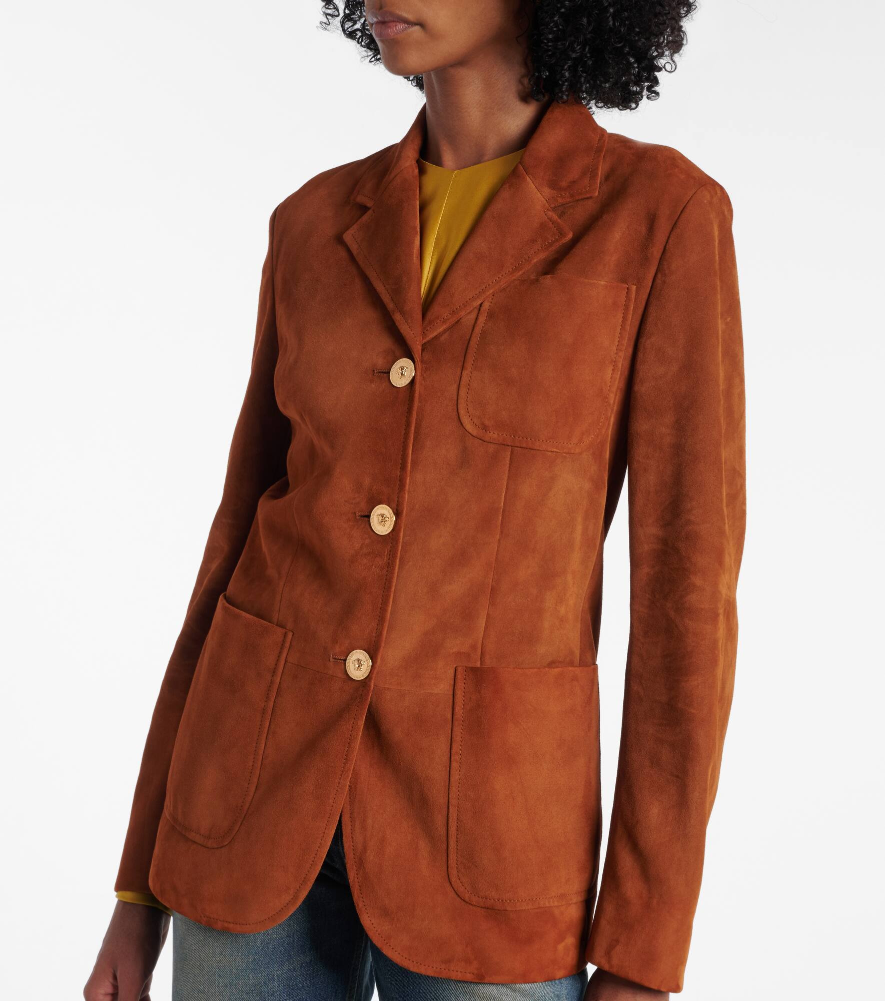 Medusa suede blazer - 6