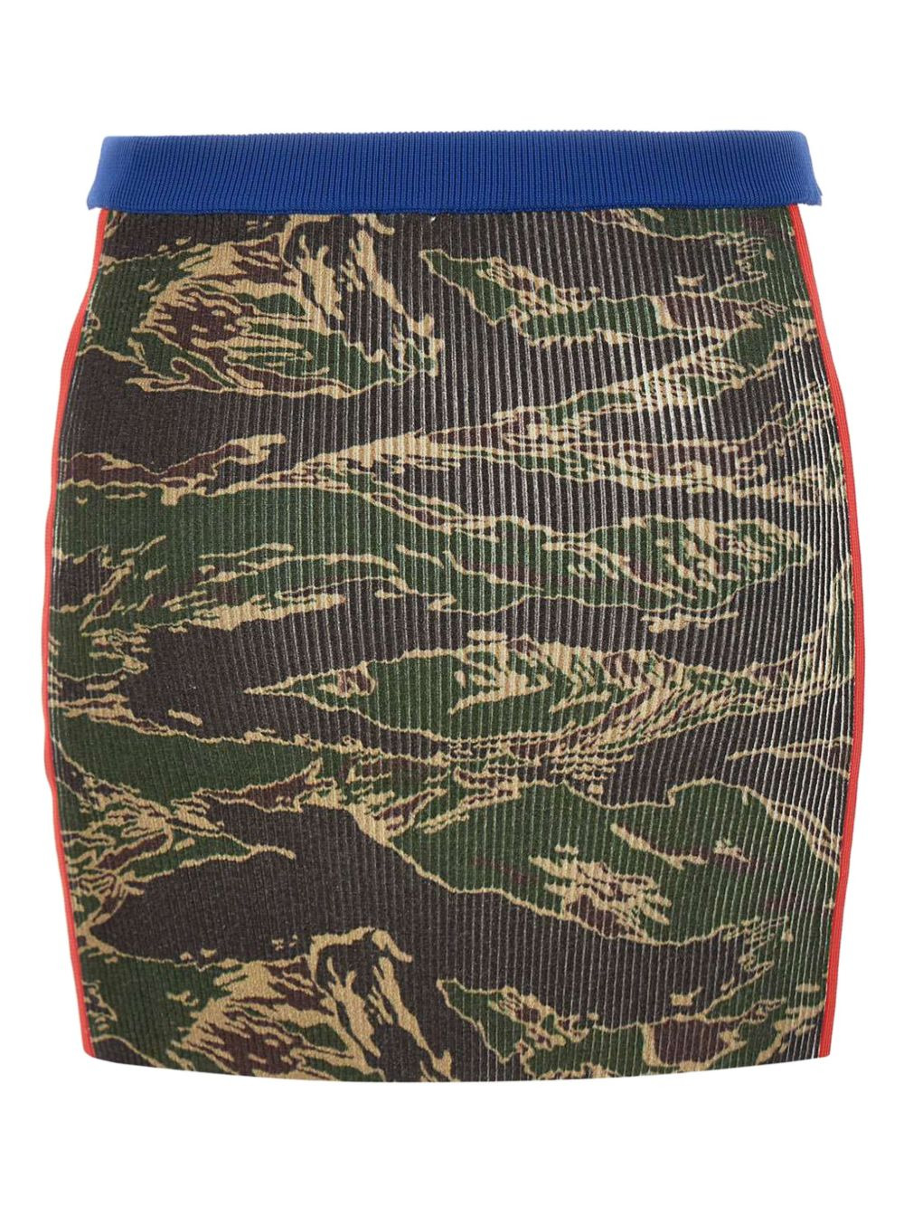 camouflage rib-knit skirt - 2
