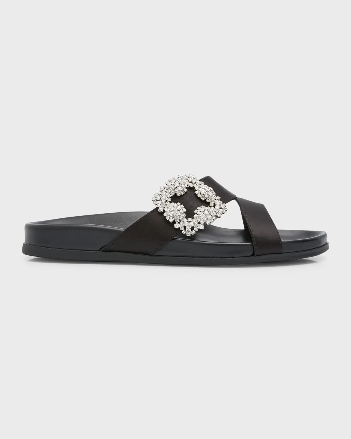 Chilanghi Crystal Buckle Slide Sandals - 1