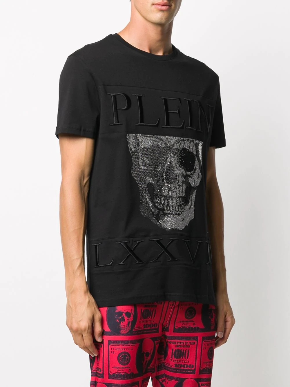 metallic skull T-shirt - 3