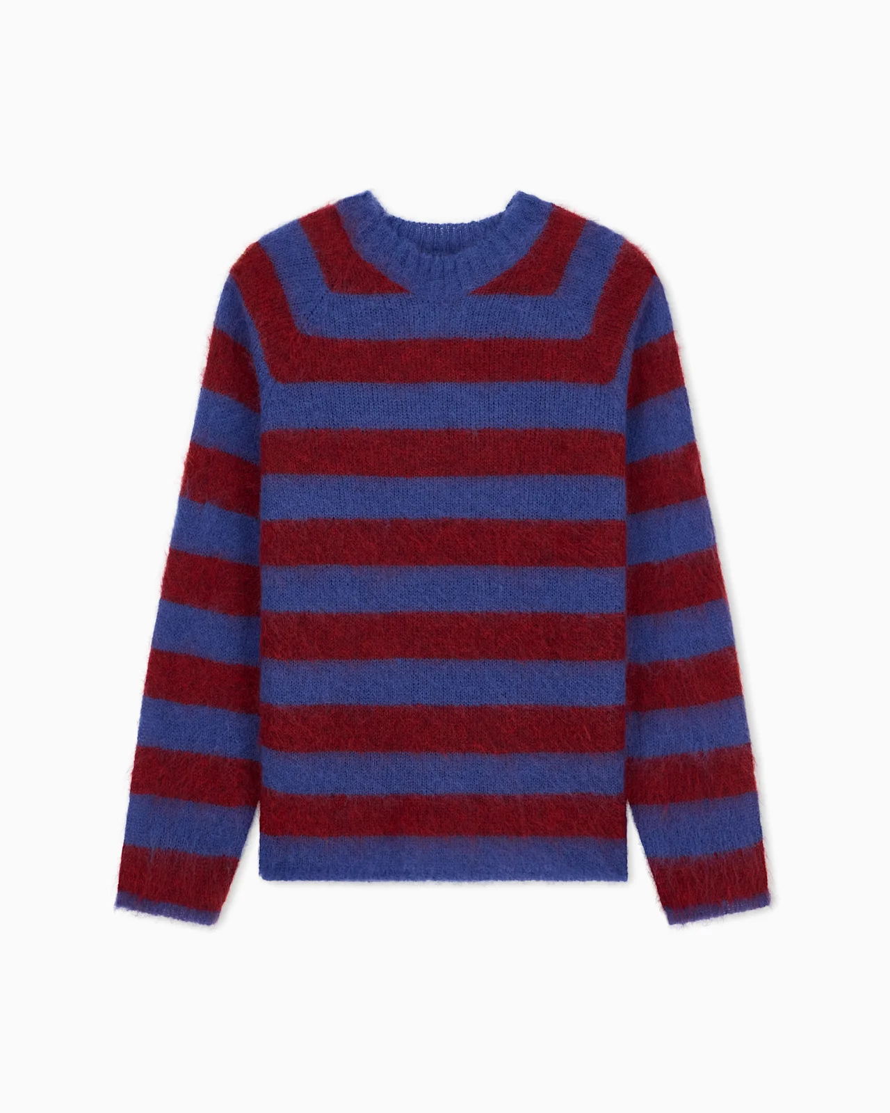 STRIPED MOHAIR WOOL BLEND SWEATER - 1