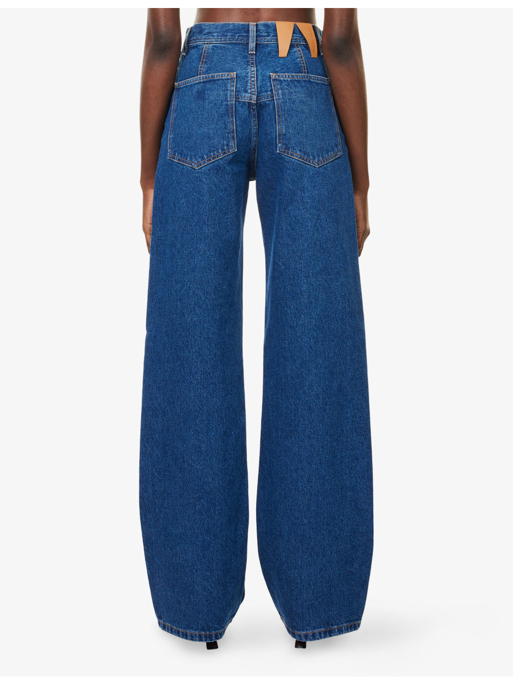 Lu Pleated Straight-Leg Denim Jeans - 4