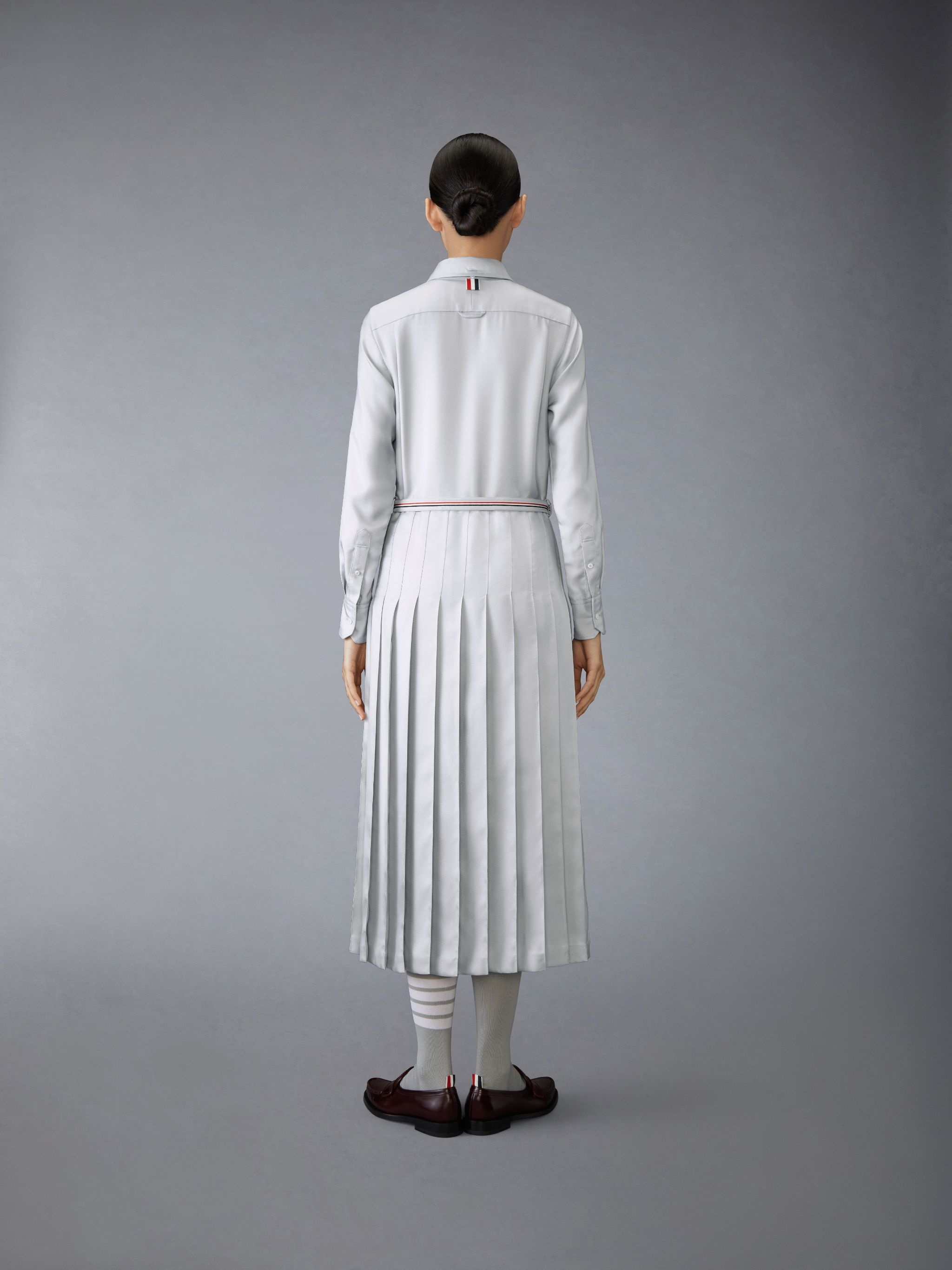 Silk Twill Belted Dress - 3