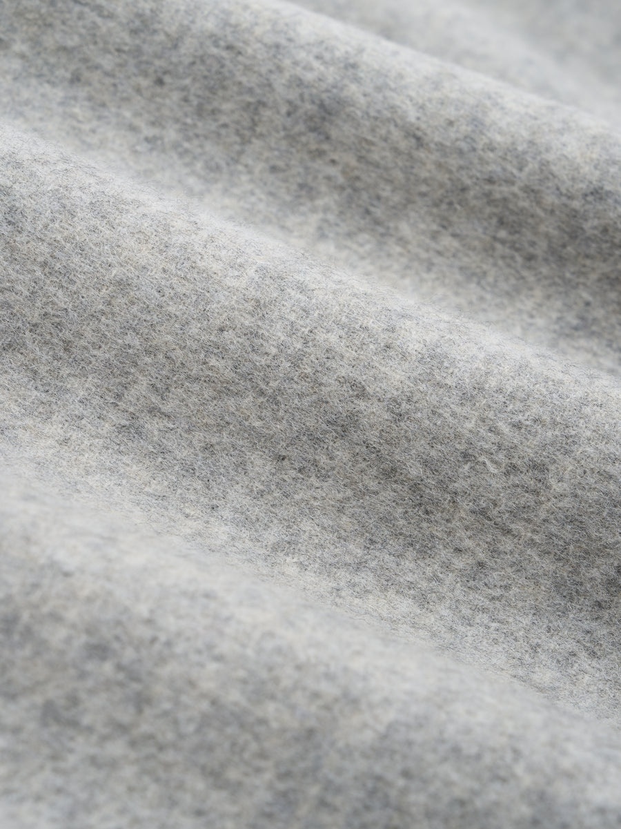 Double-Faced Wool Cashmere Collarless Bomber - 5