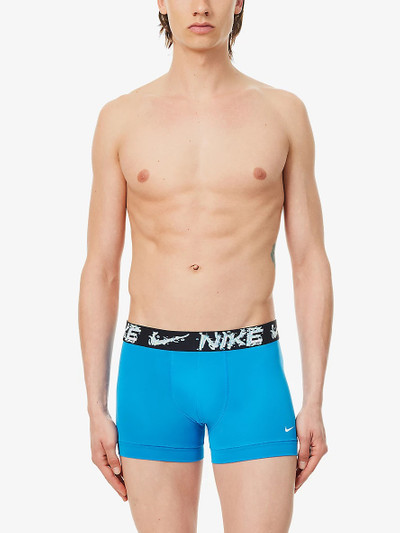 Nike Logo-waistband pack of three recycled polyester-blend trunks outlook