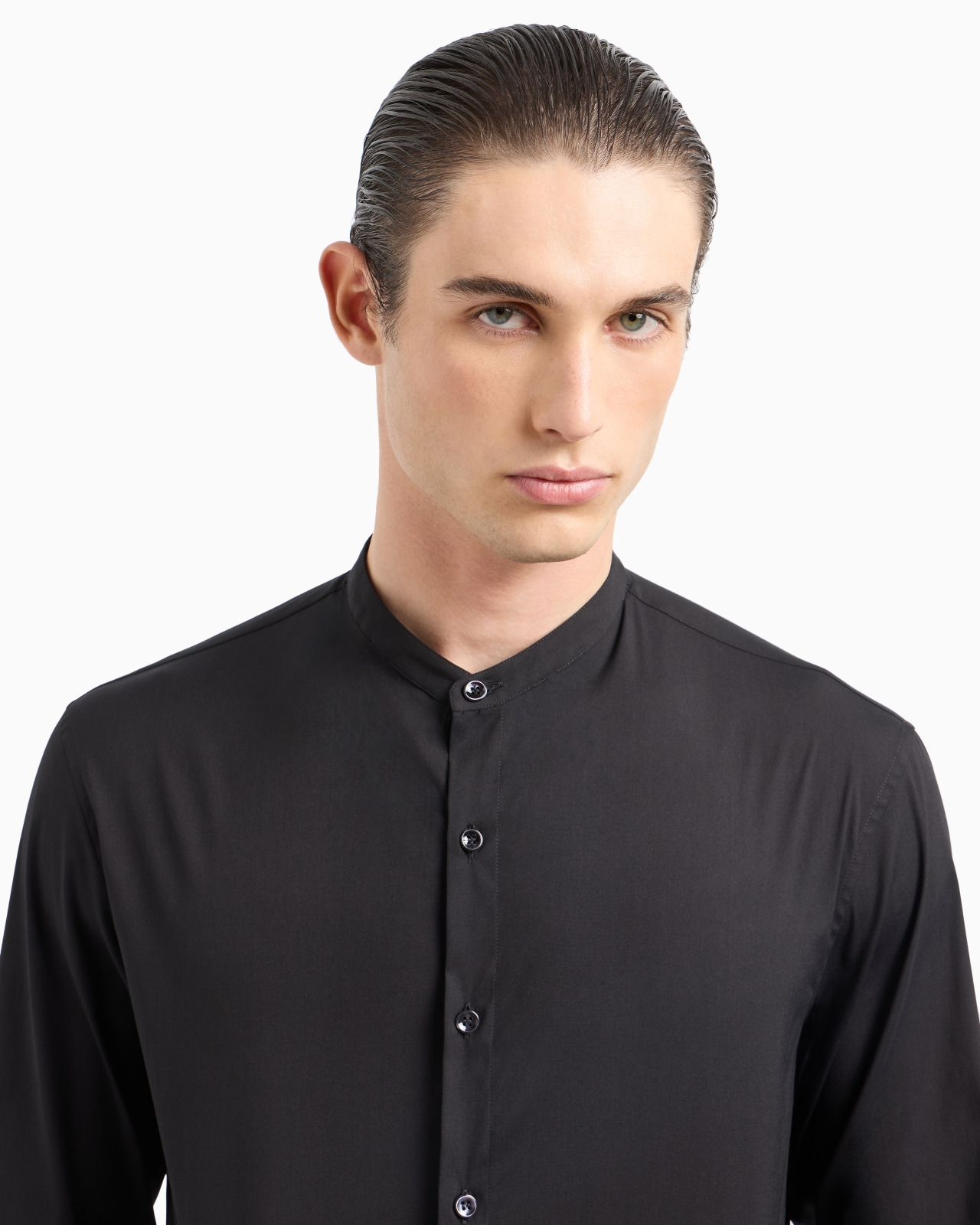 Plain-knit stretch cotton Icon shirt - 5