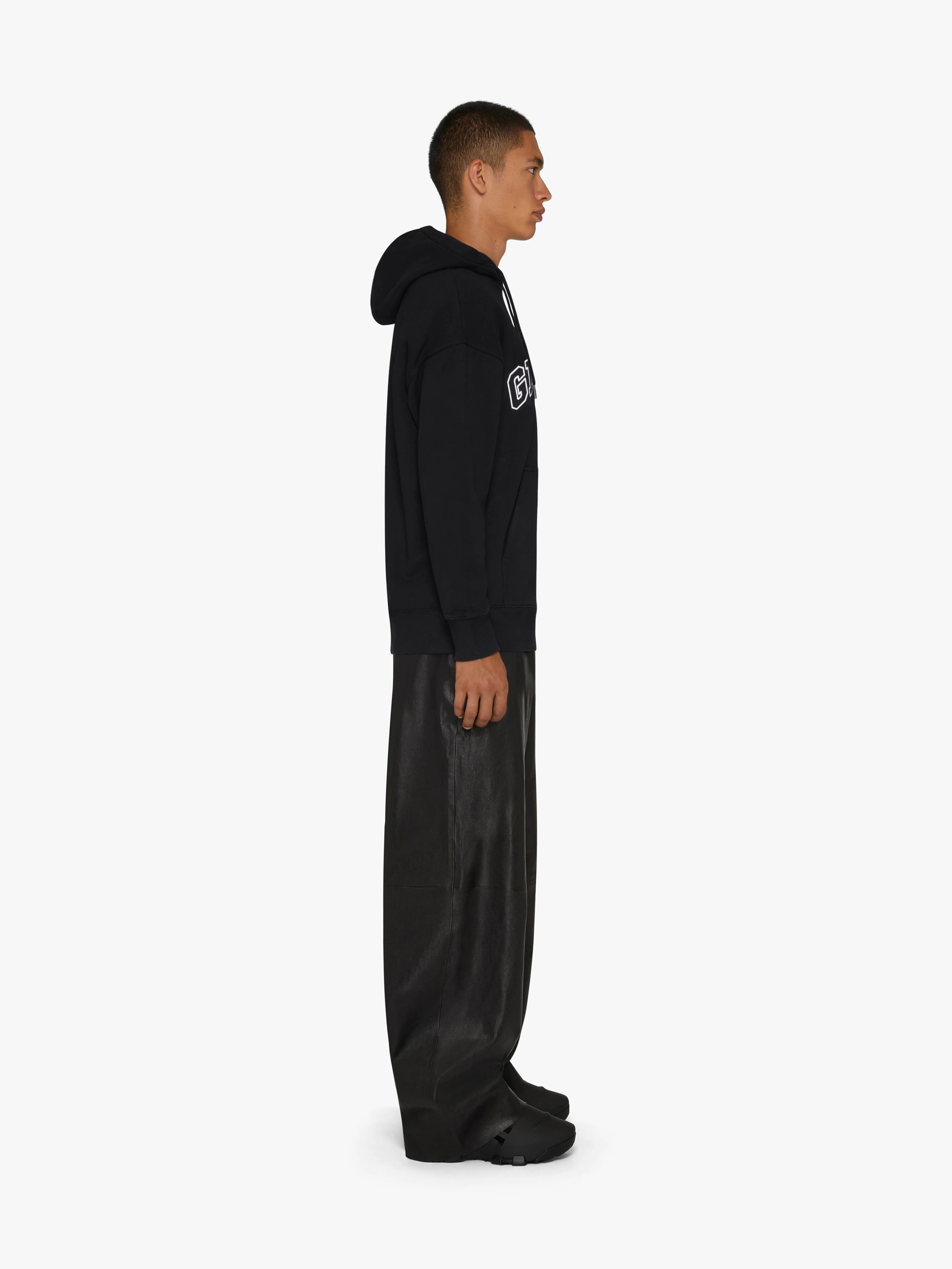GIVENCHY COLLEGE SLIM FIT HOODIE IN FLEECE - 3