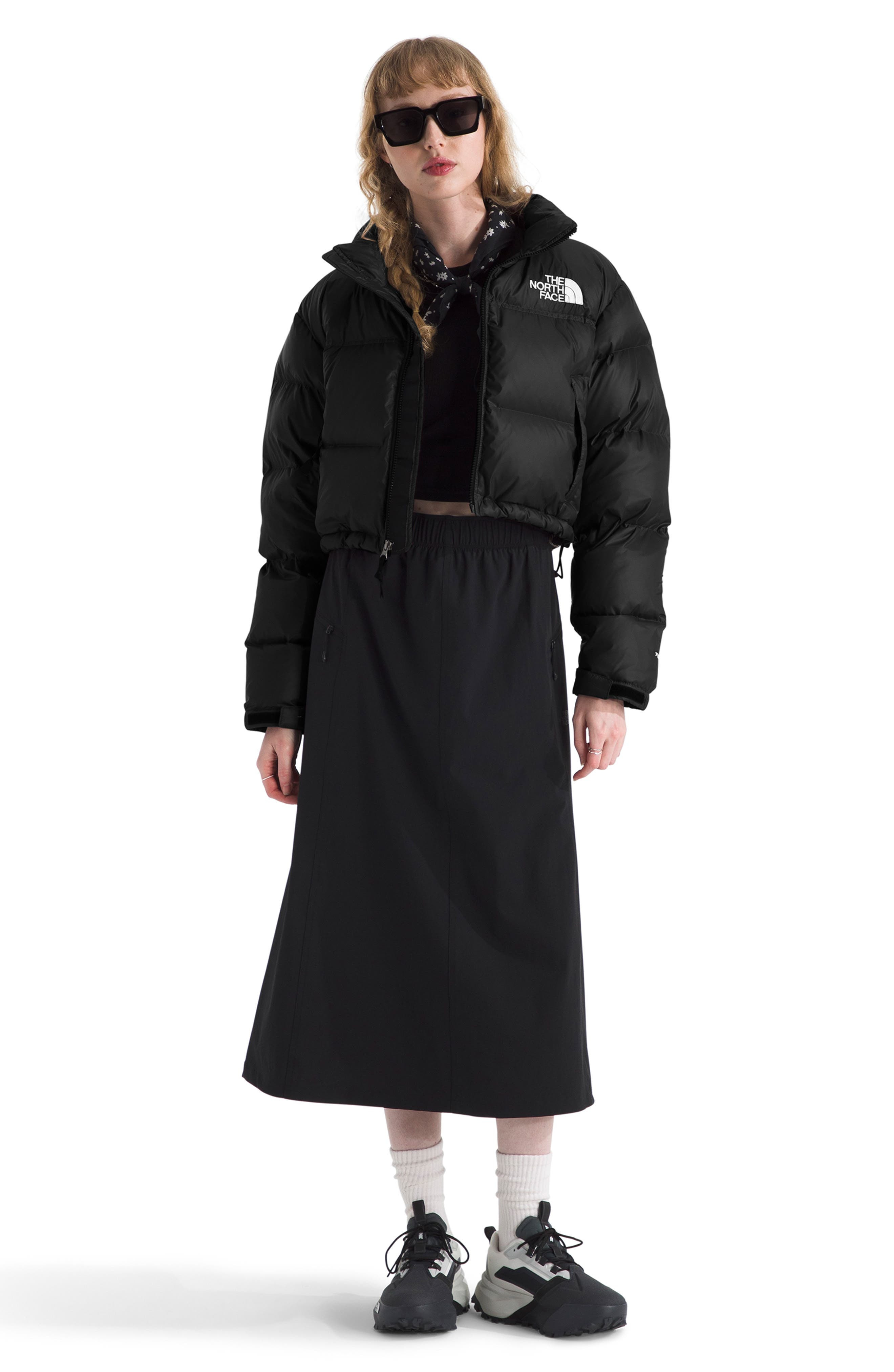 The North Face Nuptse Water Repellent 700 Fill Power Down Short Puffer Jacket in Tnf Black/Tnf Black - 6