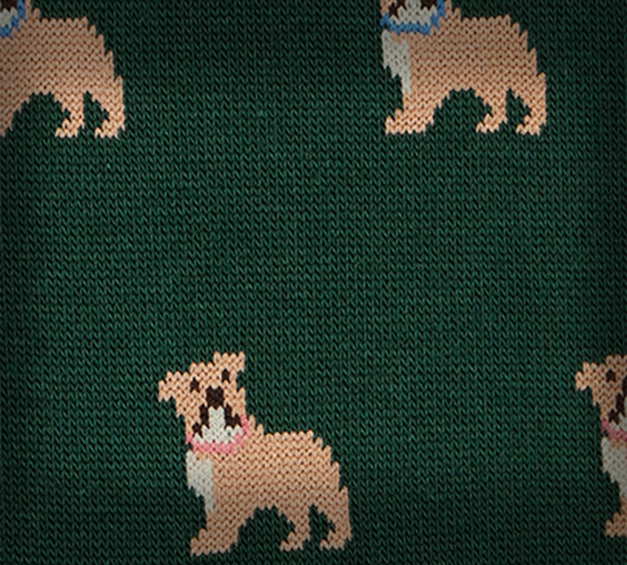 Dark Green Cotton-Blend 'Bulldog' Socks - 4