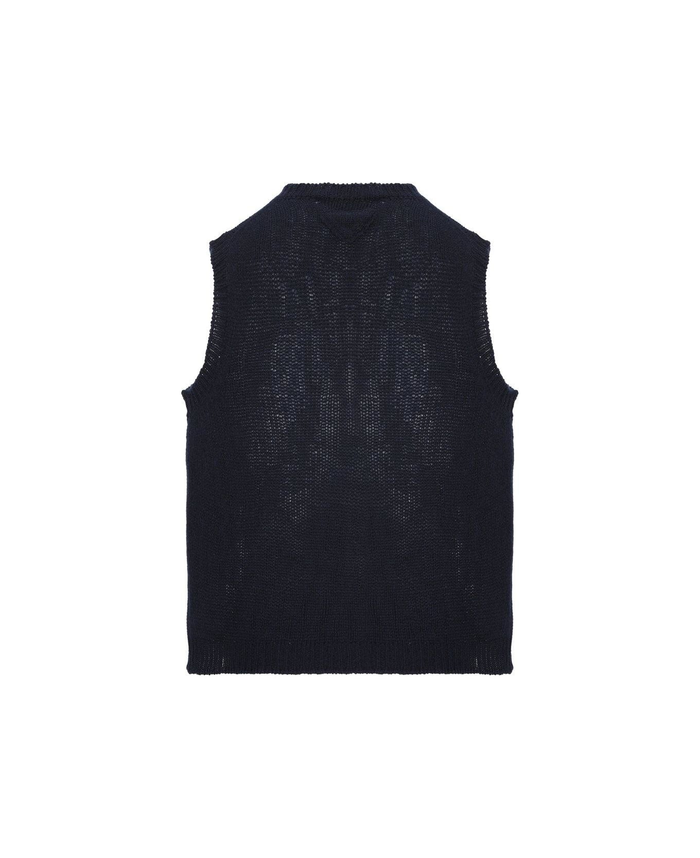 V-neck Knitted Vest - 2