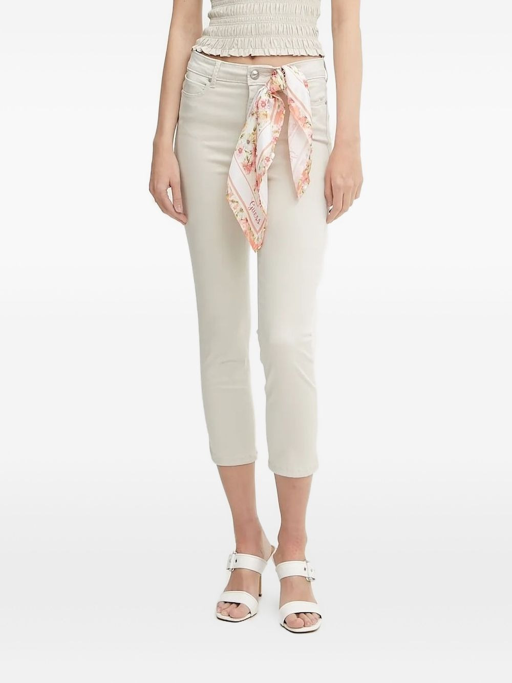 floral-print jeans - 1
