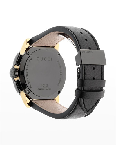 GUCCI Men's 44mm G-Chrono Leather Watch outlook