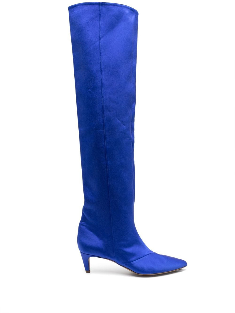 70mm satin knee-high boots 1