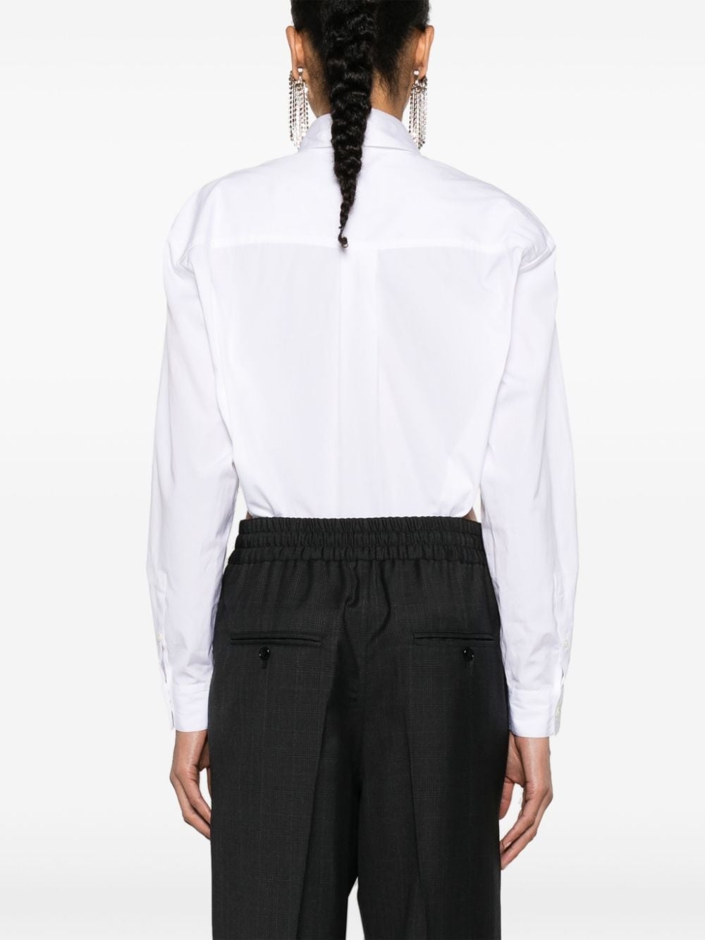 Fleora cropped poplin shirt - 4