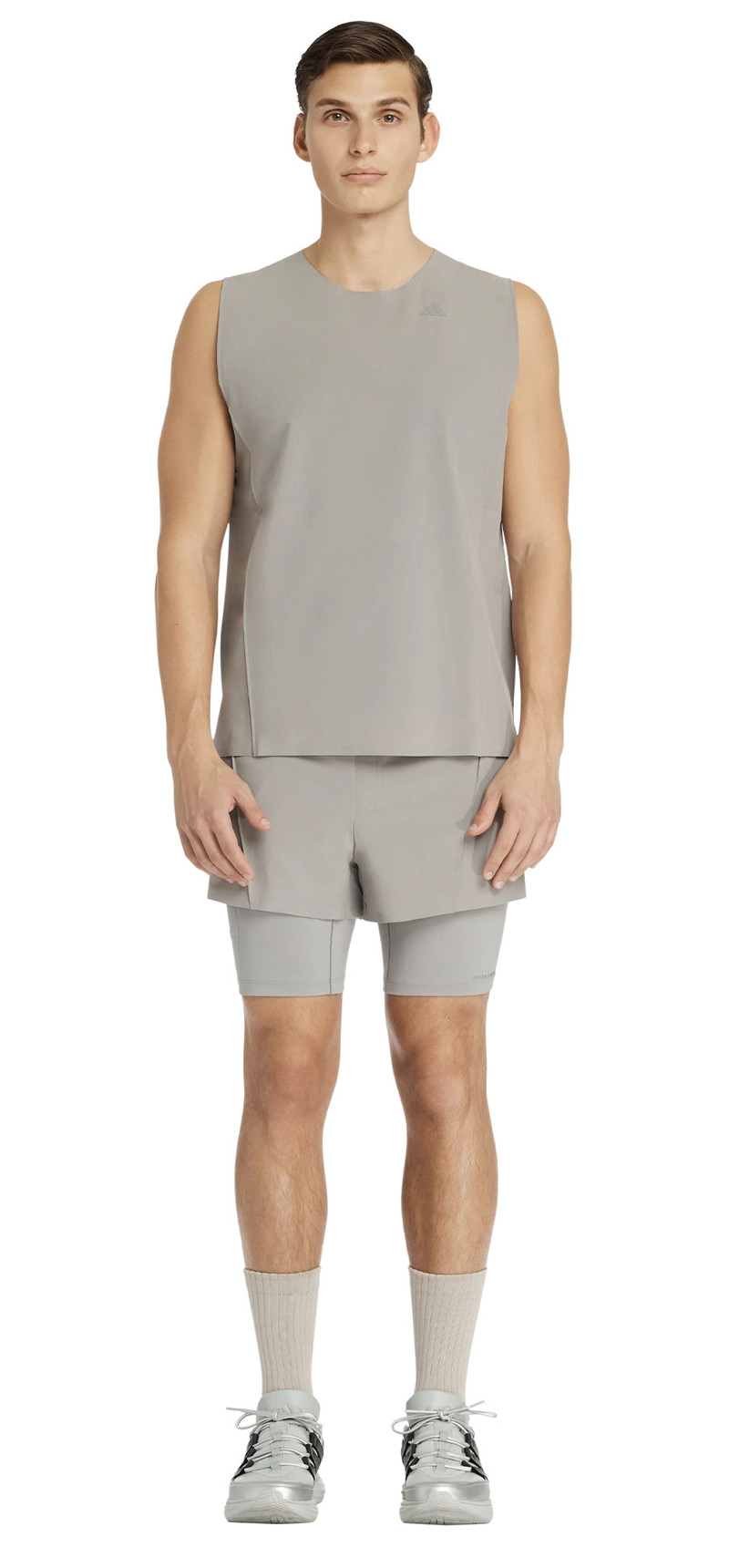 entire studios D4T TRAINING TANK DOVE GREY outlook