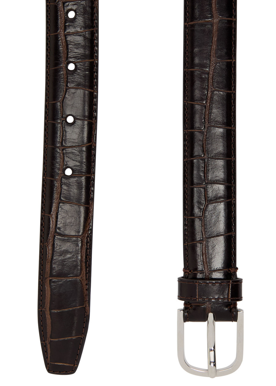 Toteme Crocodile-effect Leather Belt - 3