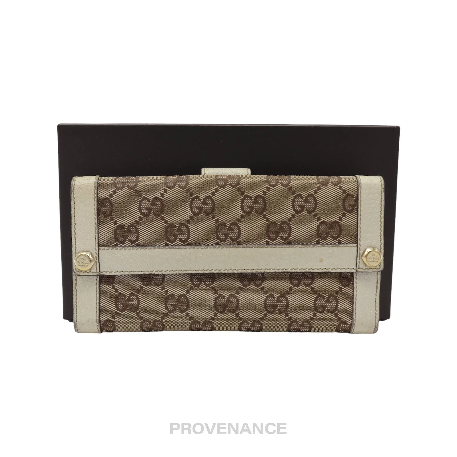 Gucci GG Canvas Long Wallet - White - 1