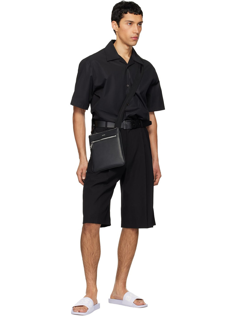 BOSS Black Logo Buckle Leather Belt outlook