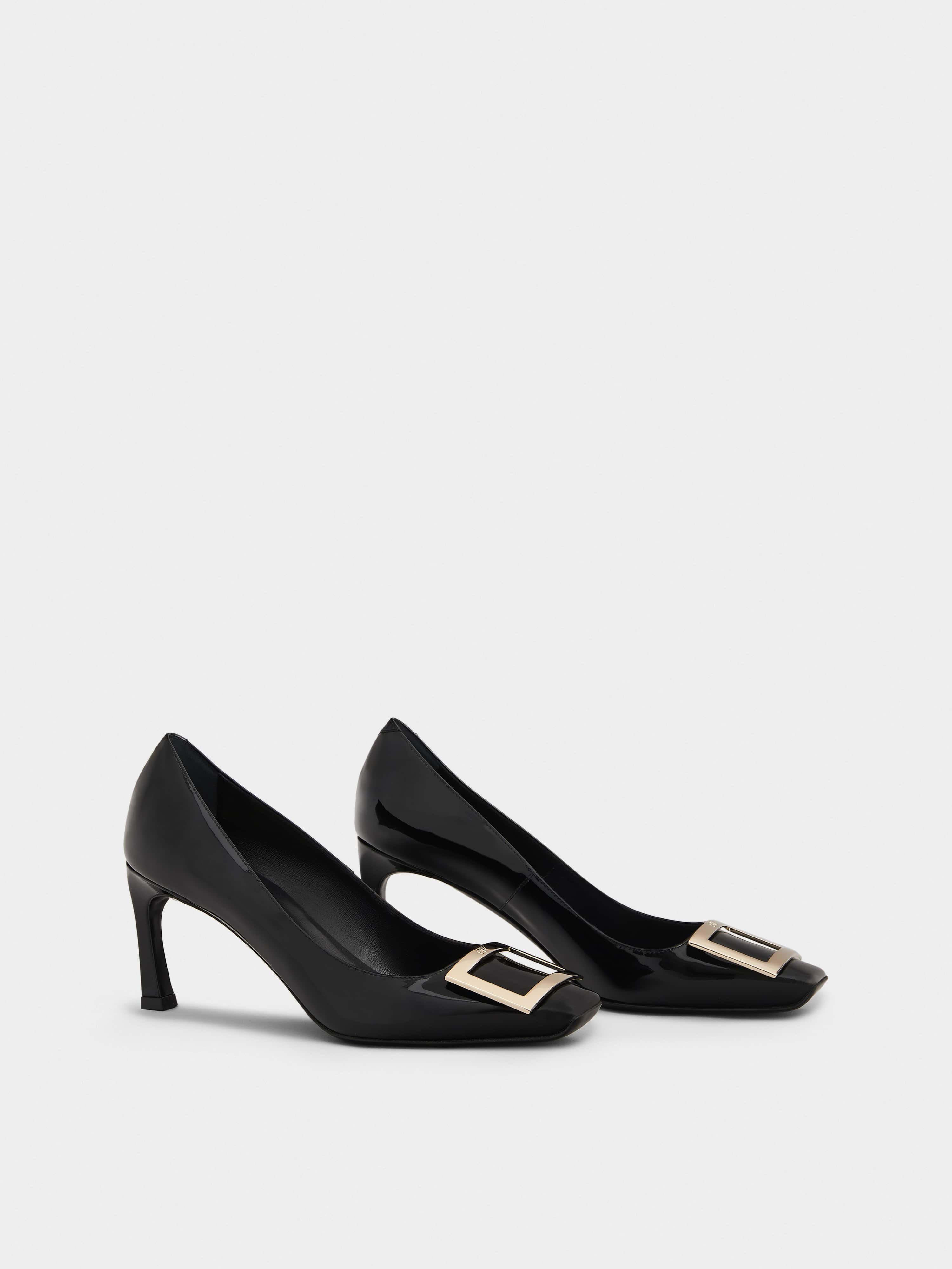 Trompette Metal Buckle Pumps in Patent Leather - 3