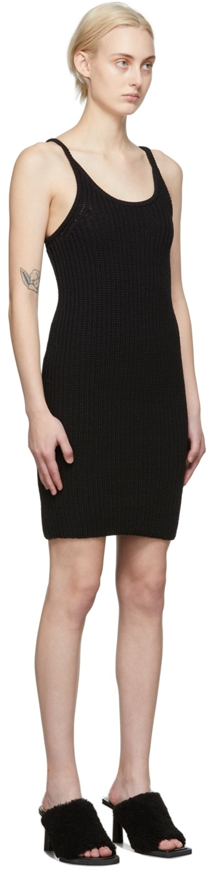 ARCH THE Black Rib Knit Dress outlook