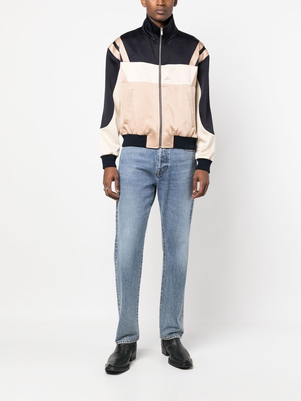 panelled zip-up bomber jacket - 2
