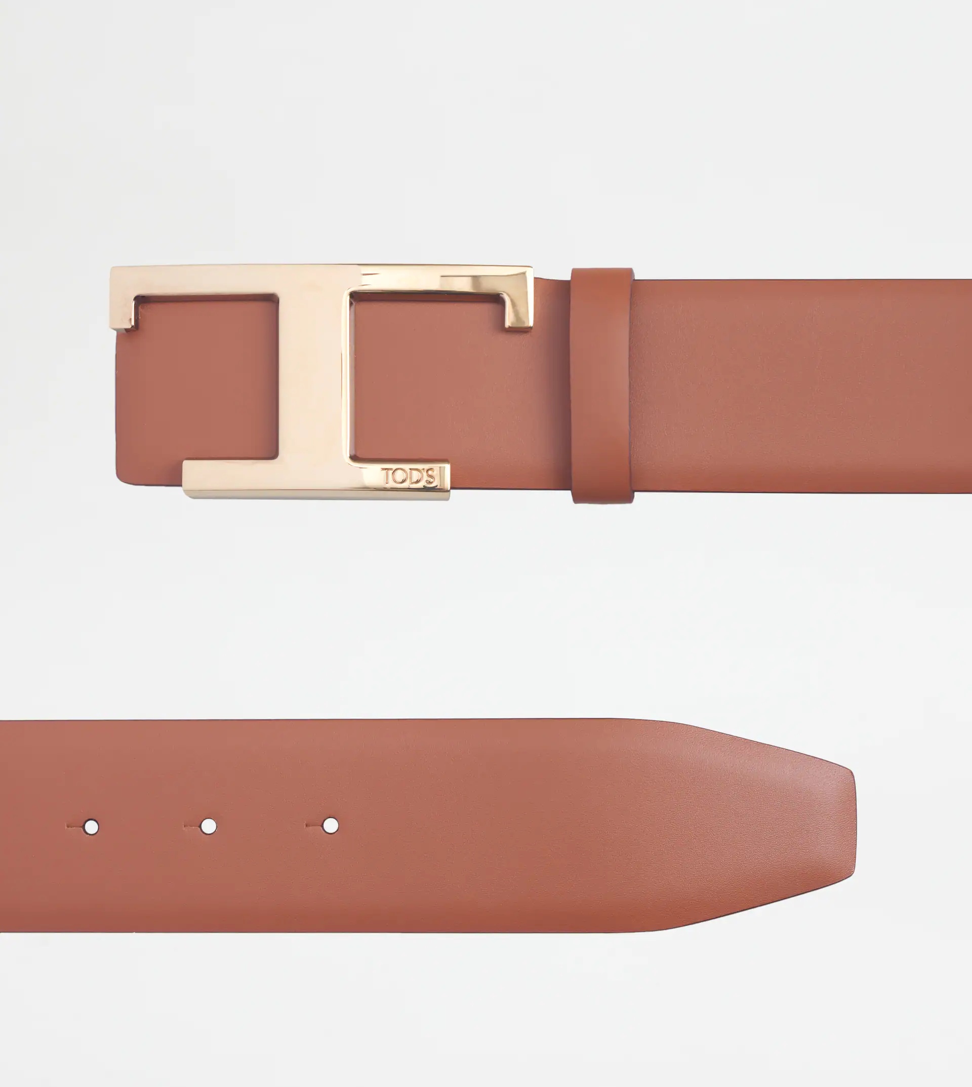 BELT IN LEATHER - BROWN - 2