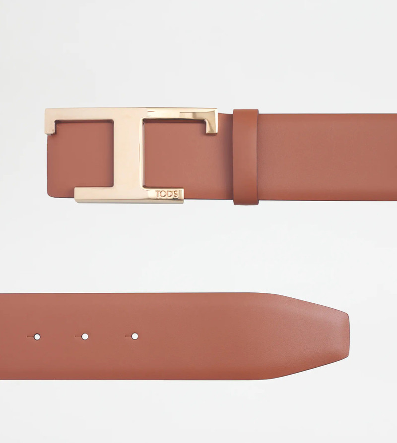 Tod's BELT IN LEATHER - BROWN outlook