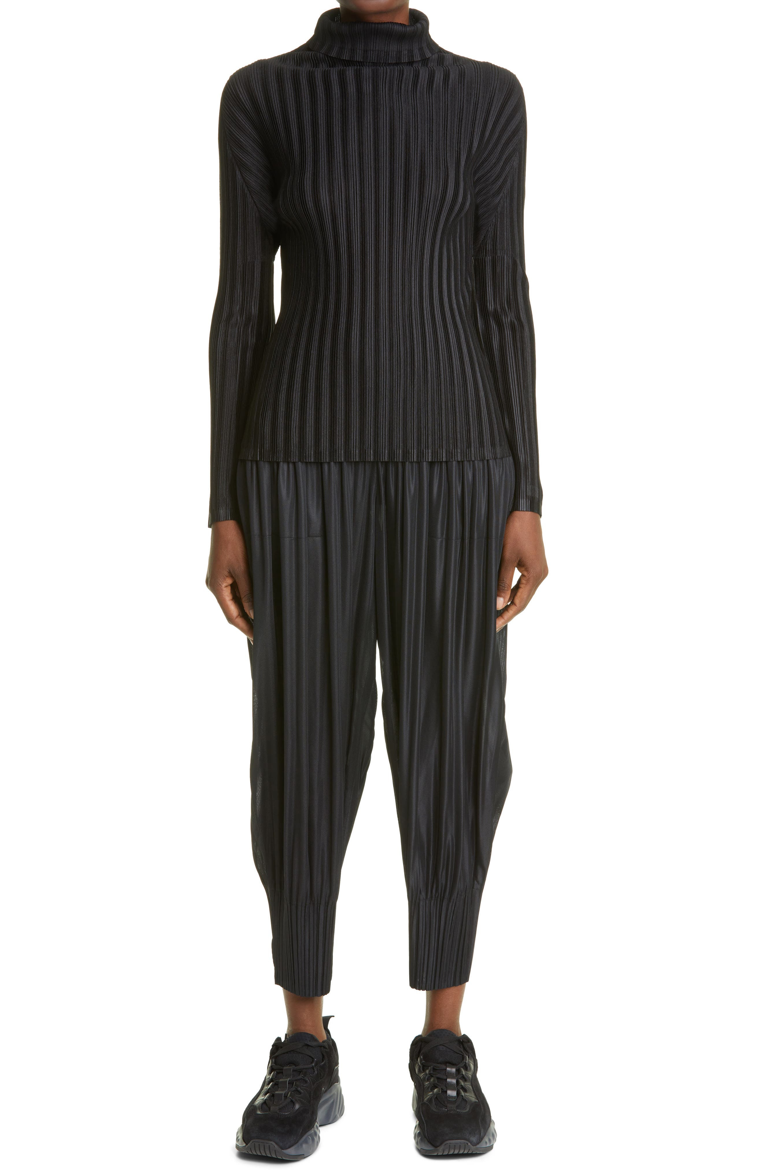 Pleated Long Sleeve Turtleneck - 7