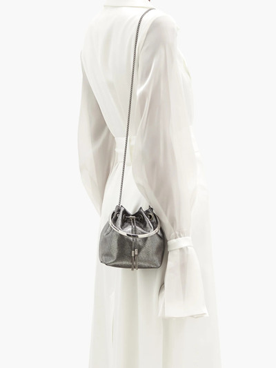 JIMMY CHOO Bonbon metallic bucket bag outlook