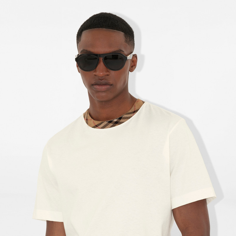 Burberry Check Trim Cotton T-shirt outlook