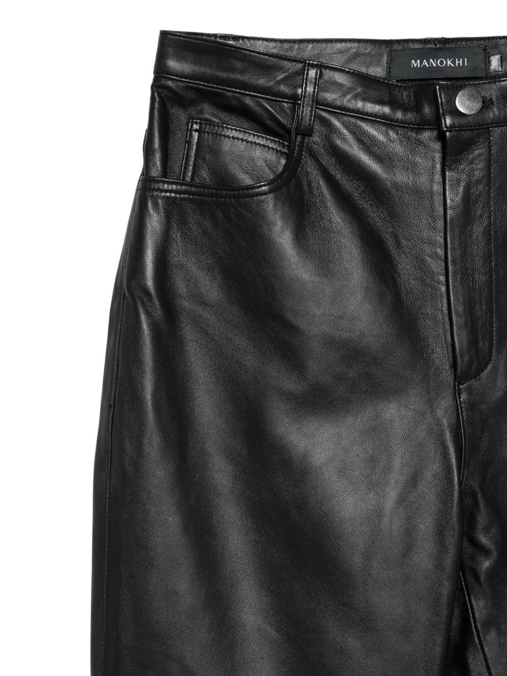 Sena leather panel trousers - 3