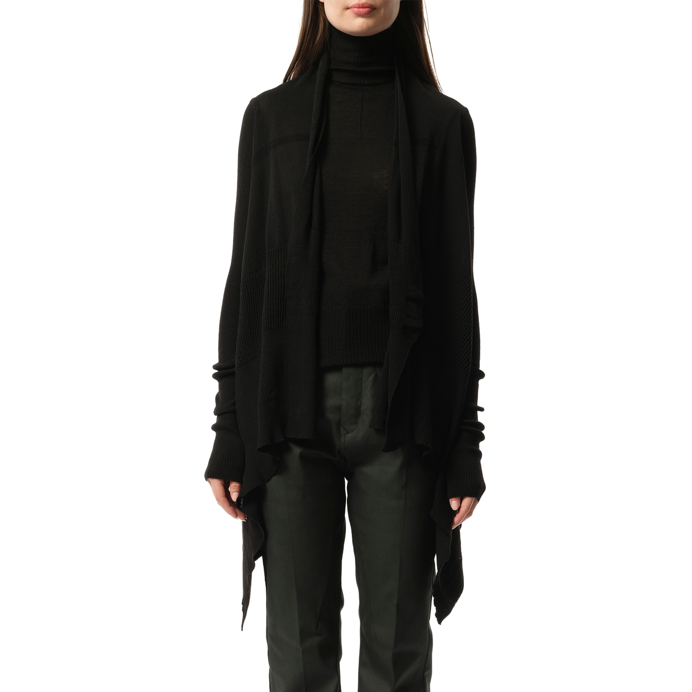 Medium Wrap Cardigan in Black - 1