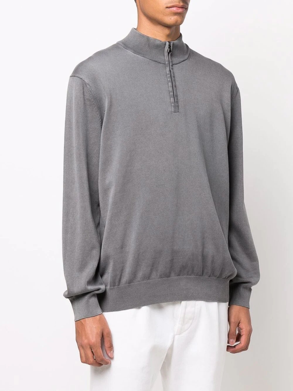 zip-up pullover jumper - 3