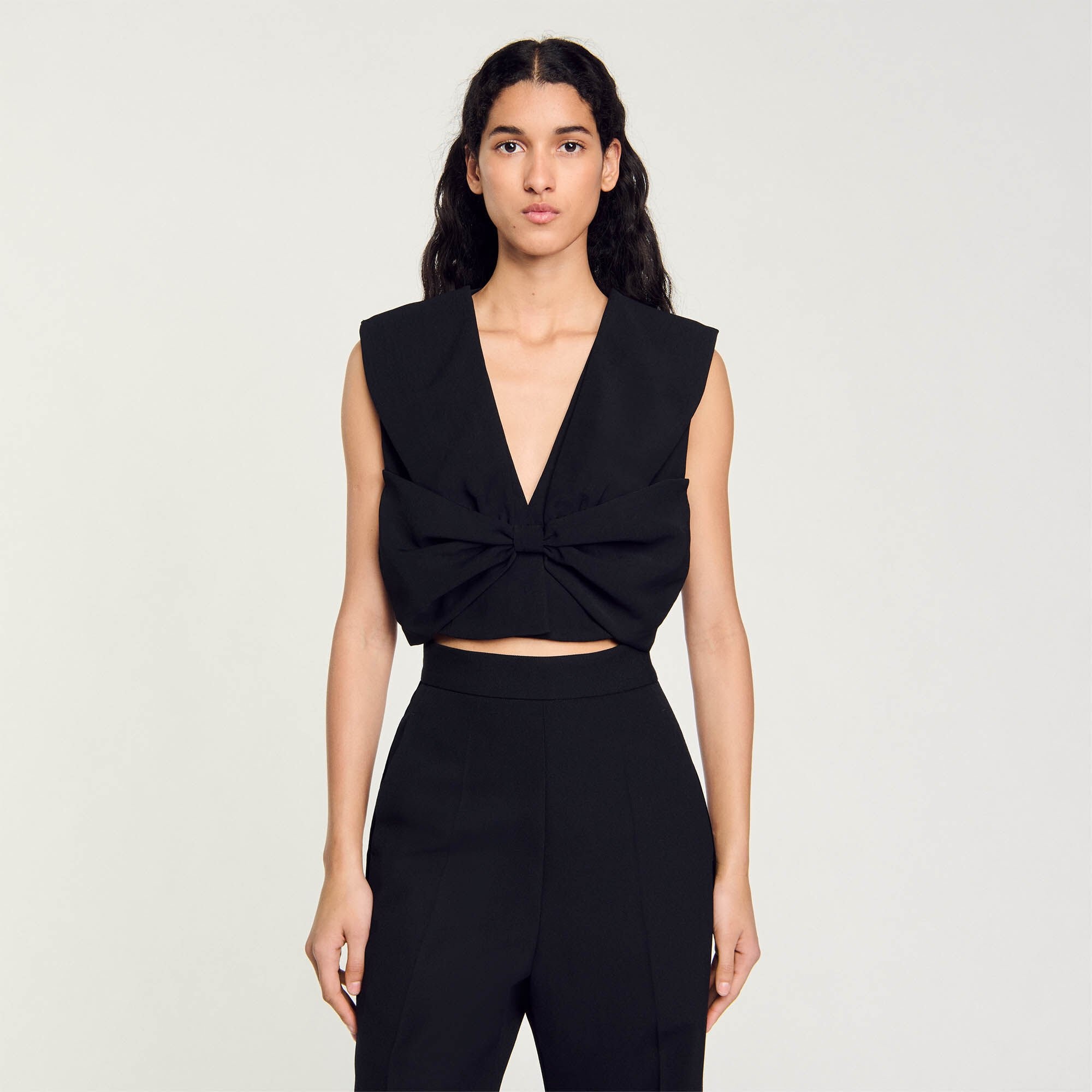 SATIN-EFFECT CROP TOP - 4