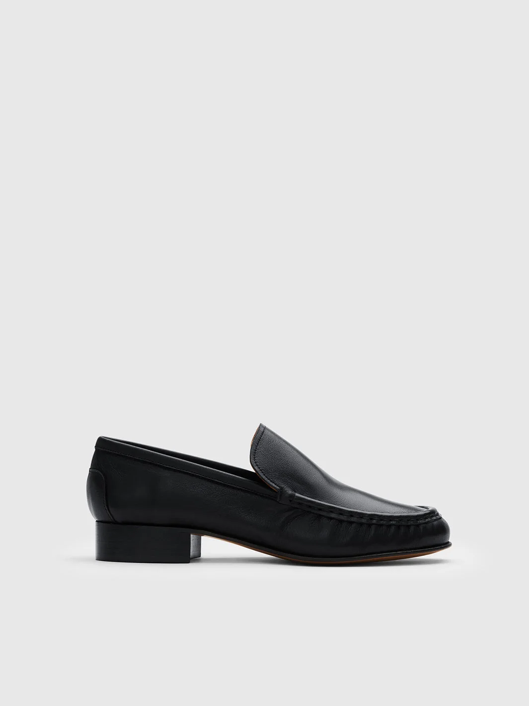 Rivello Black Leather Slip-ins - 1