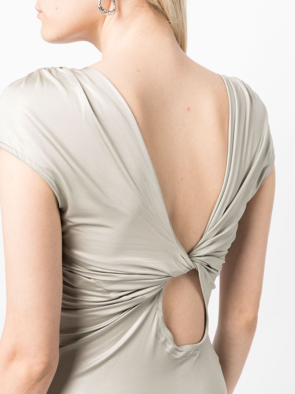 short-sleeve knot-detail minidress - 5