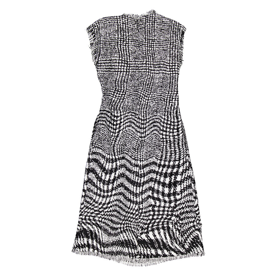 Burberry Warped Houndstooth Linen Blend Dress - 2