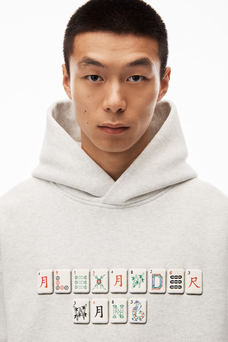 mahjong hoodie in condensed fleece 5