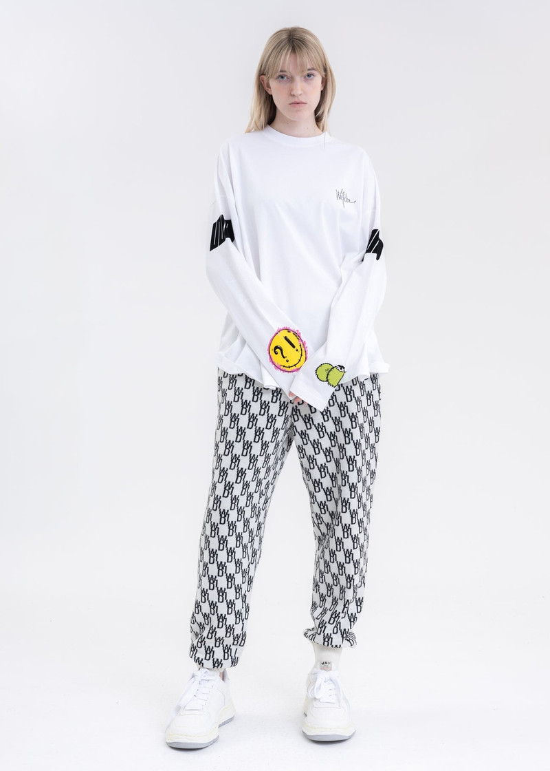 We11done IVORY LOGO KNIT JQD TROUSER outlook