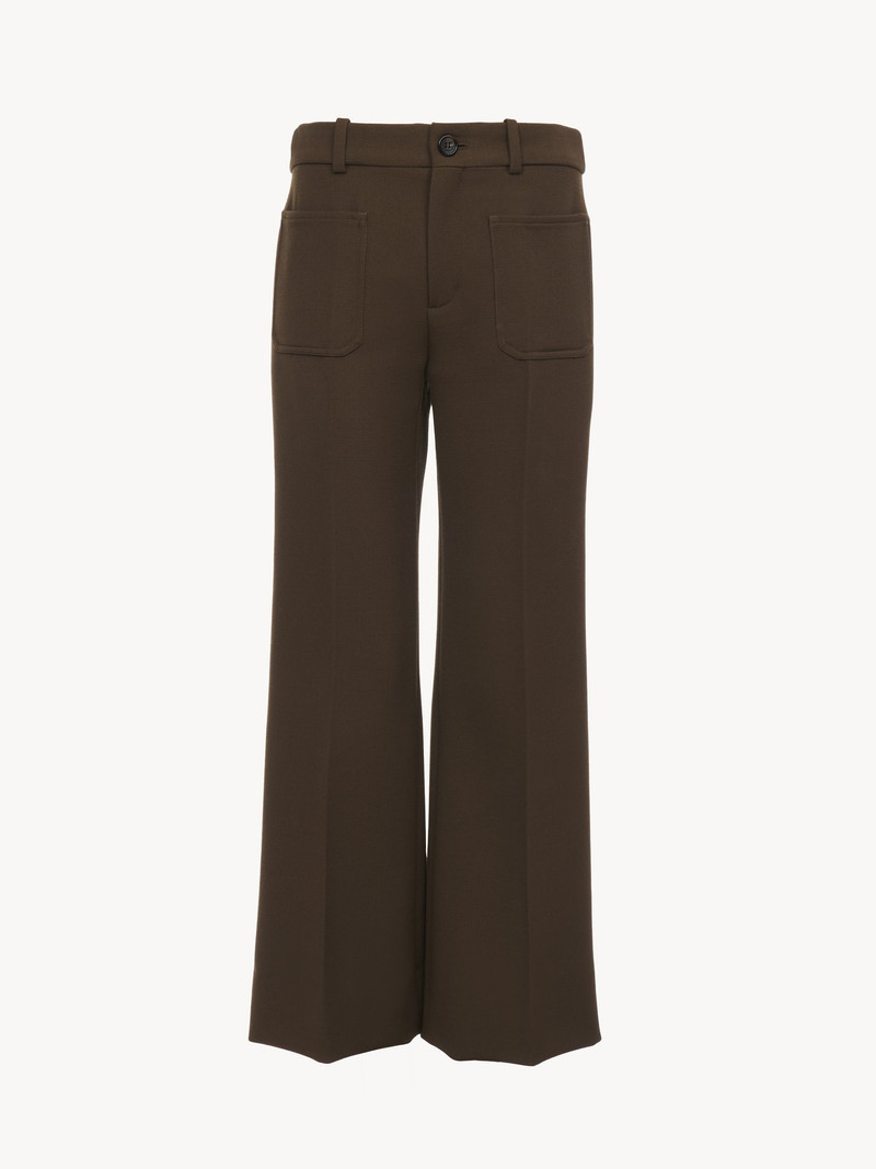 Chloé CROPPED BOOTCUT PANTS IN CAVALRY WOOL outlook