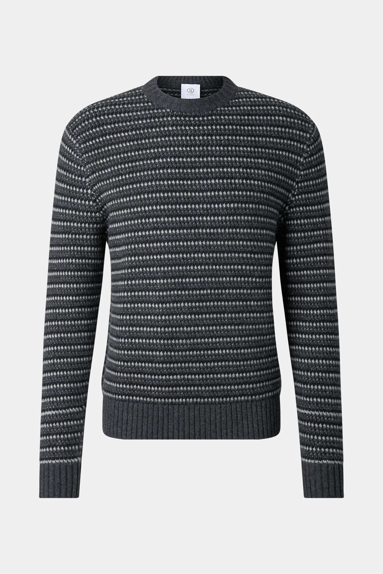 Apollo Cashmere Sweater in Anthracite/Light Gray - 1