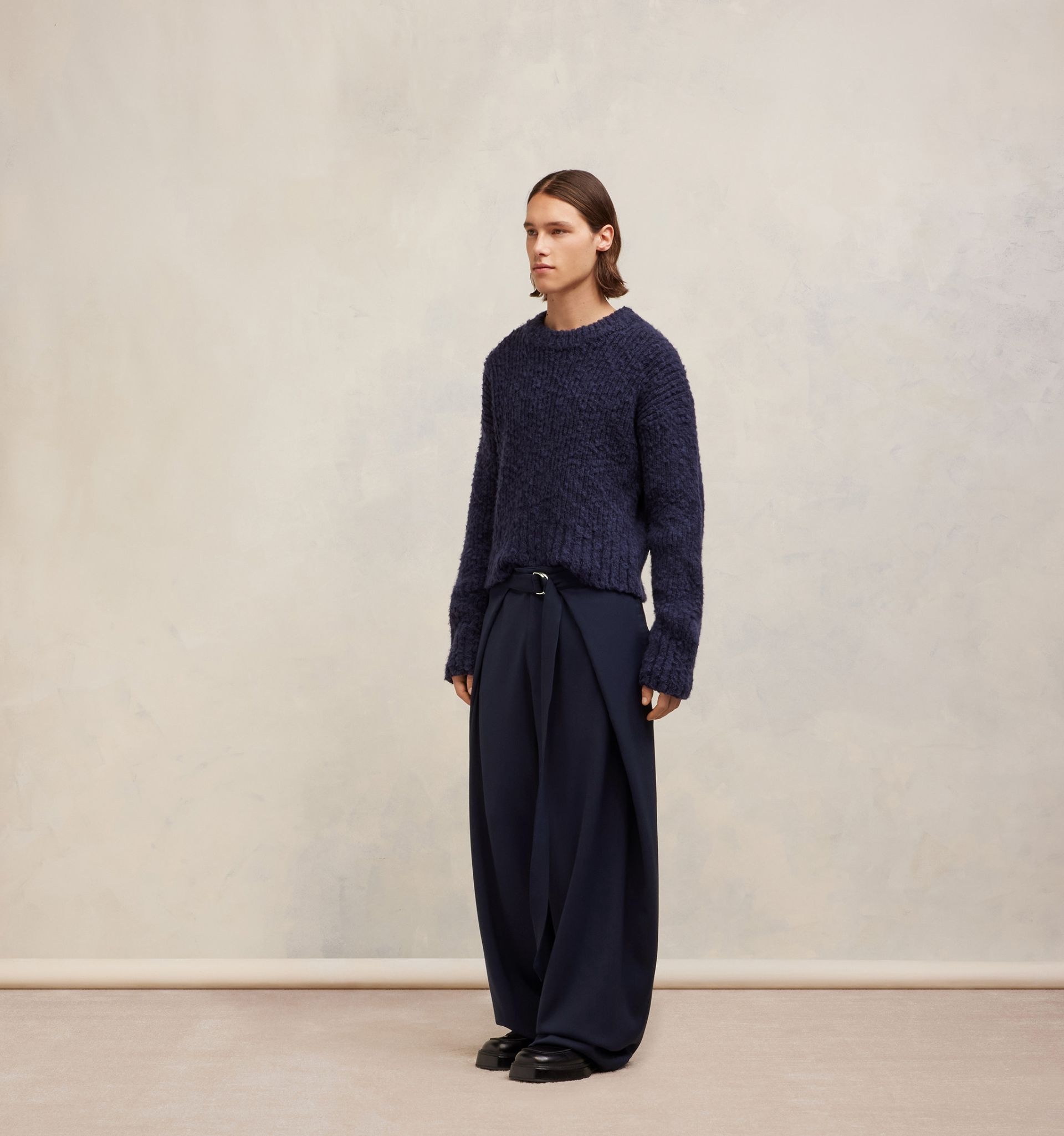 Wide Fit Trousers With Front Panels - 4