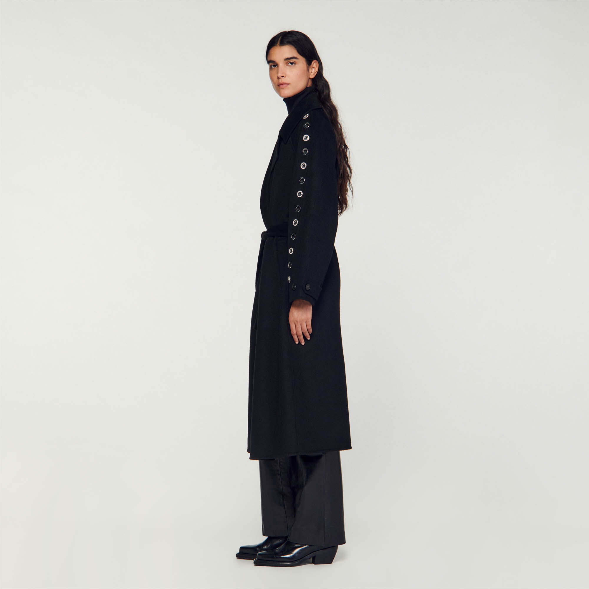 EYELET TRENCH COAT - 7